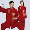 Baumwoll-Tai-Chi-Uniformset mit Drachenstickerei