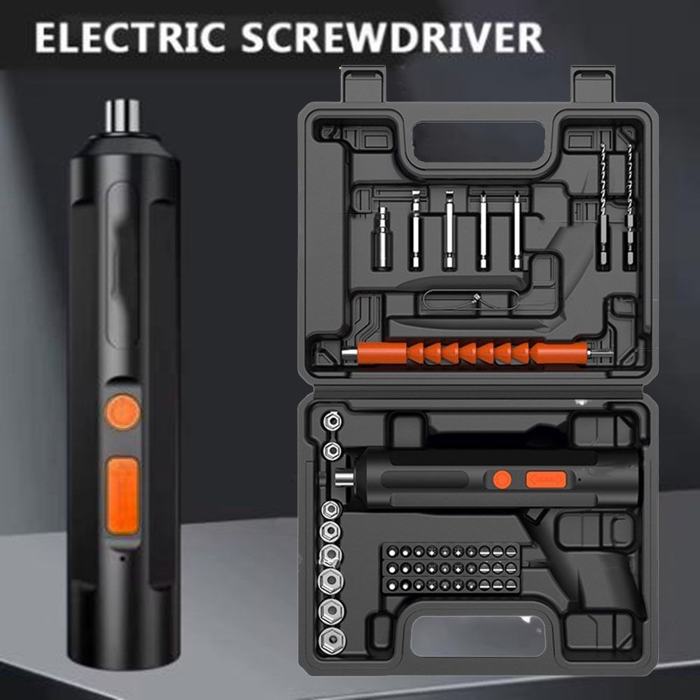 Lithium Battery Cordless Electric Screwdriver USB Rechargeable Power Drill Home Repair Tools