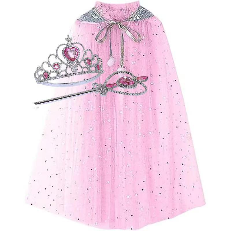 Elsa Cape Set for Kids - Halloween, Children's Day, New Year Costume & Toy Gift