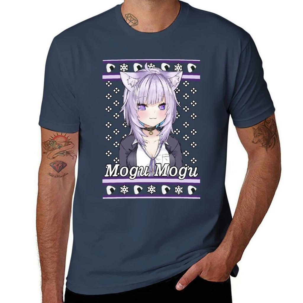 Nekomata Okayu Hololive Christmas T-shirt Man T Shirts For Men Casual T Shirt Custom Print T Shirts With Prints T-shirt