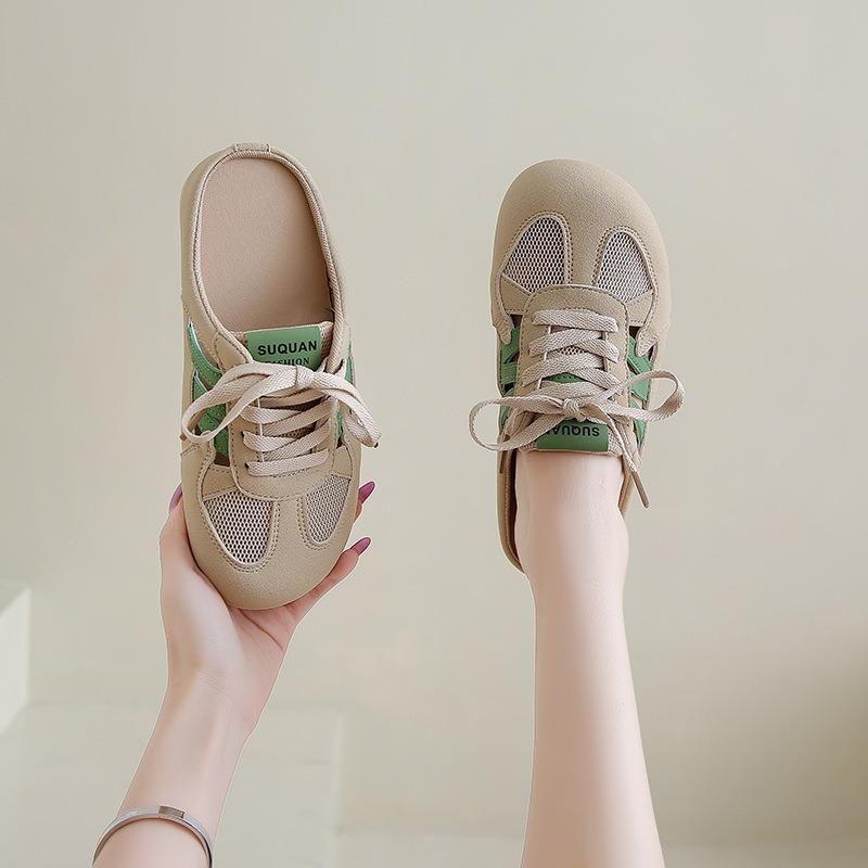 Children's summer new Korean female students casual net versatile half slippers street shot