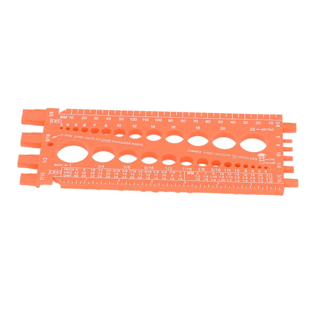 Nut Bolt Screw Gauge Multi Functional Inch Metric Quick Identification Nut Bolt Thread Checker for