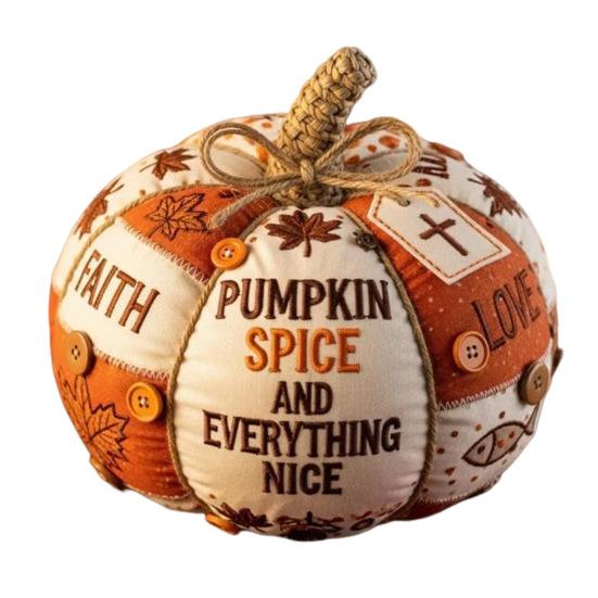 

Влюбись в Иисуса Лоскутная тыква Ручная вышивка Тканевая тыква Религиозный Осенний Домашний Акцент для Фермерского Дома Обеденный стол Письменный стол Книжная полка Декор прихожей E