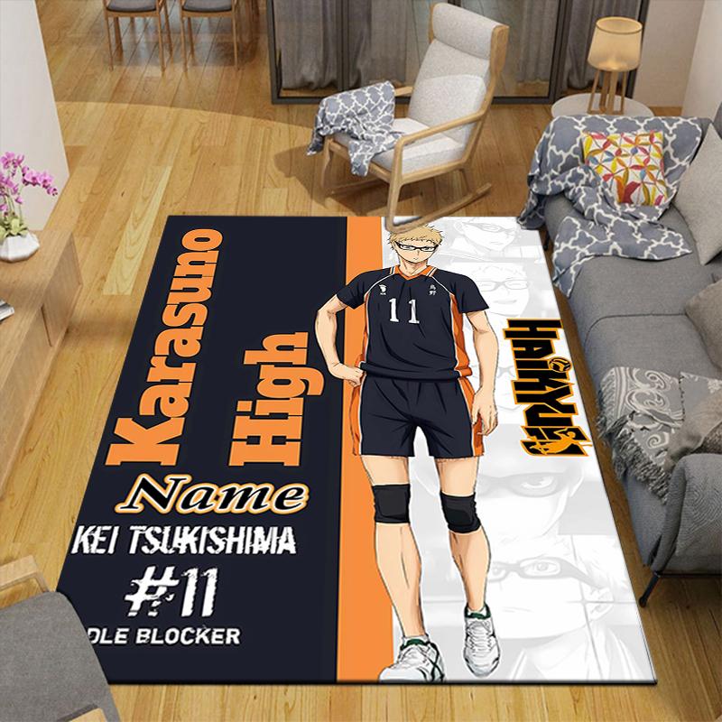 Custom 1Pc Haikyuu Team Spirit Rug Office Carpet Indoor Outdoor Entrance Doormat Nonslip Soft And Comfortable Living Room D291581