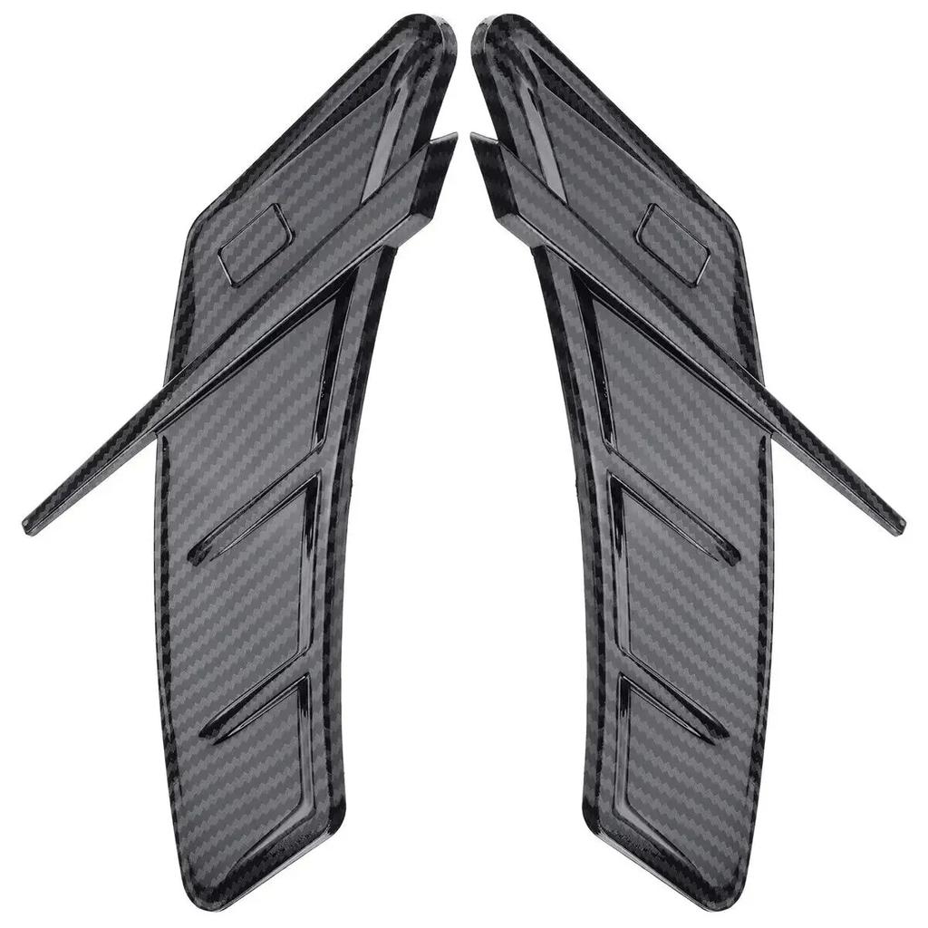Pair Car Sticker Carbon Universal Side Fender Air Flow Wing Vent Cover Car Body Moldings Trim Decorative Exterior Accessories