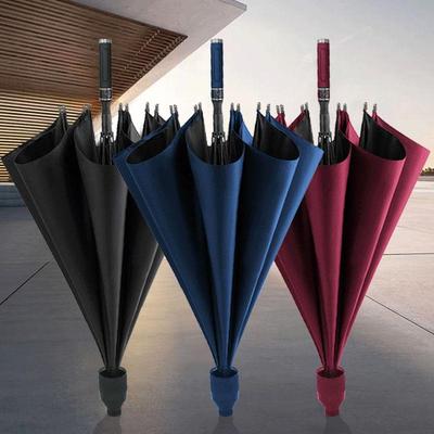 Extra Large Double Automatic Long Handle Umbrella with Sleeve - Ideal for Men, Women, Cars, and Golf In Rainstorms.