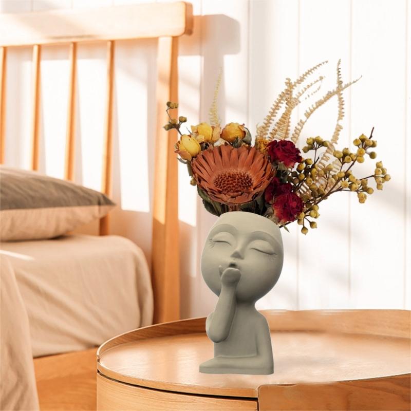 Succulents Flower Pot Resin Silicone Mold Suitable for Diy Garden Concrete Flower Pot Candle Holder Crafts Home Decor