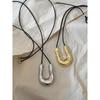 and American Style ~ Niche Design U-Shaped Horseshoe Necklace for Women, Long Simple Sweater Chain, Light Luxury, High-End Feel, Exaggerated Accessory