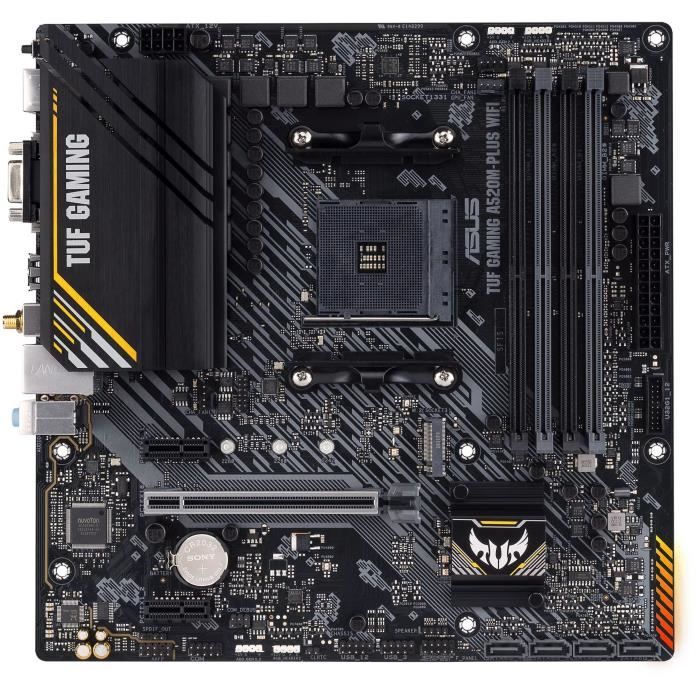 Carte mère - ASUS - TUF GAMING A520M-PLUS WIFI - AMD A520 - Emplacement AM4 micro ATX