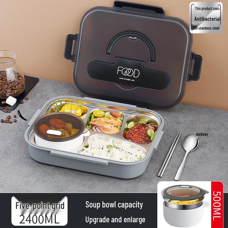 Sweet Elegant Insulated Divided Lunch Box