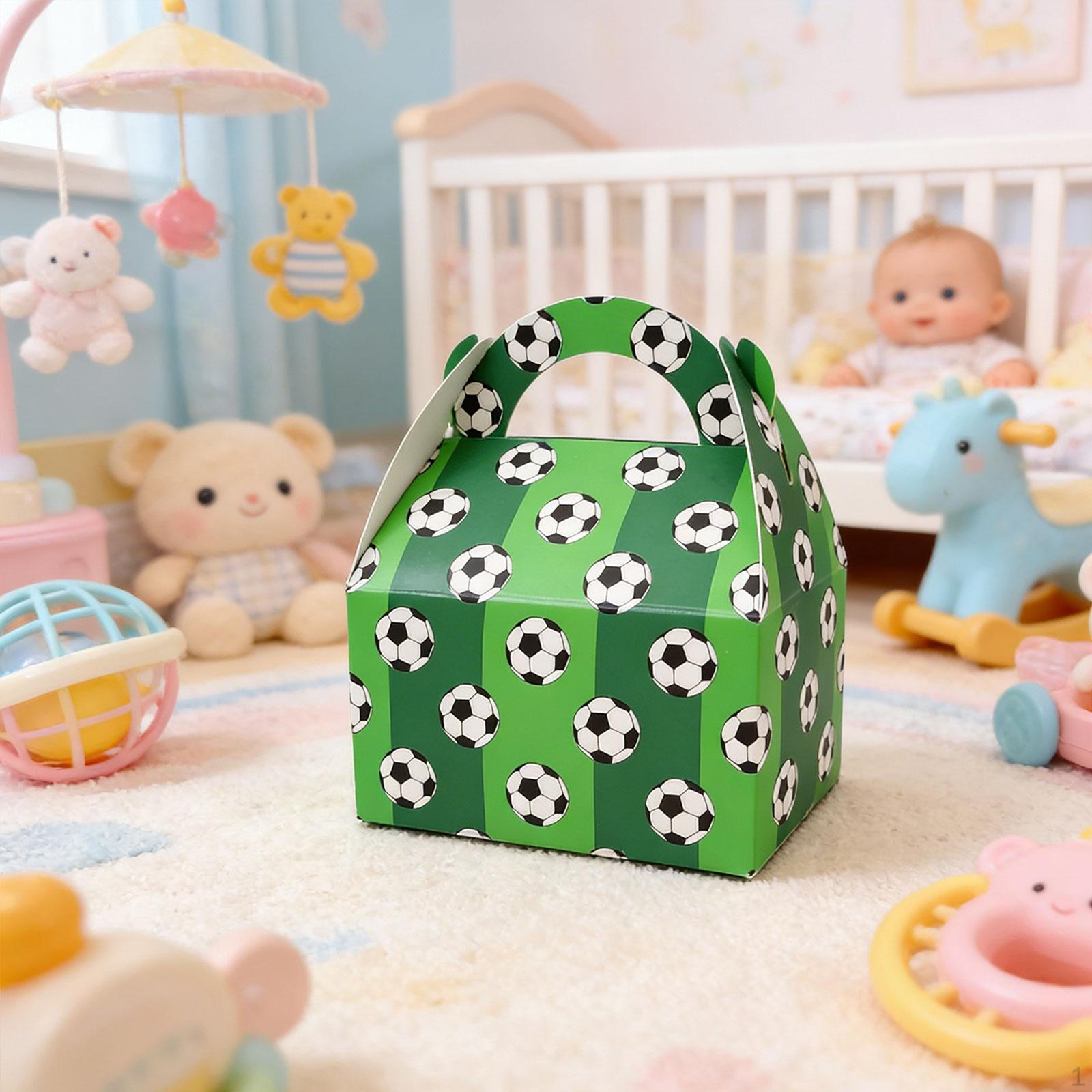 

24 Pieces Boys Football Food Boxes Party Candy Snack Bags for Bakery Kids Cupcake