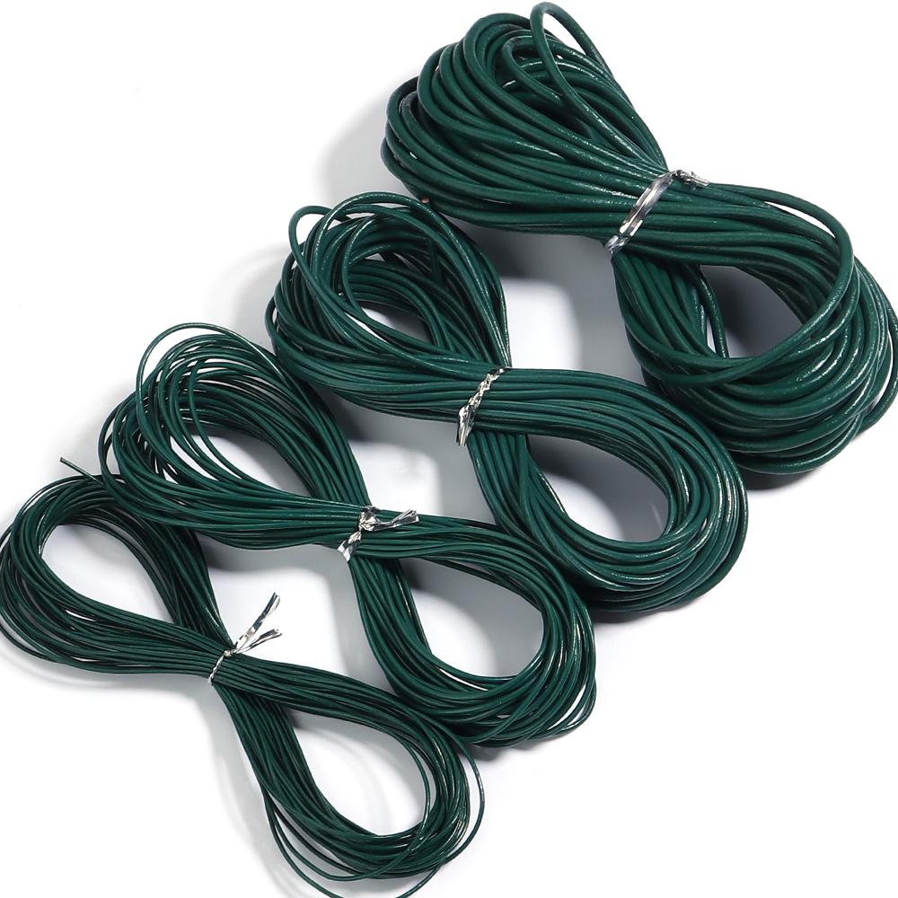 10yards/lot 2mm 100% Genuine Round Leather Cords Jewelry Cords for Leather Bracelet Thread Rope Necklace Jewelry Making Finding