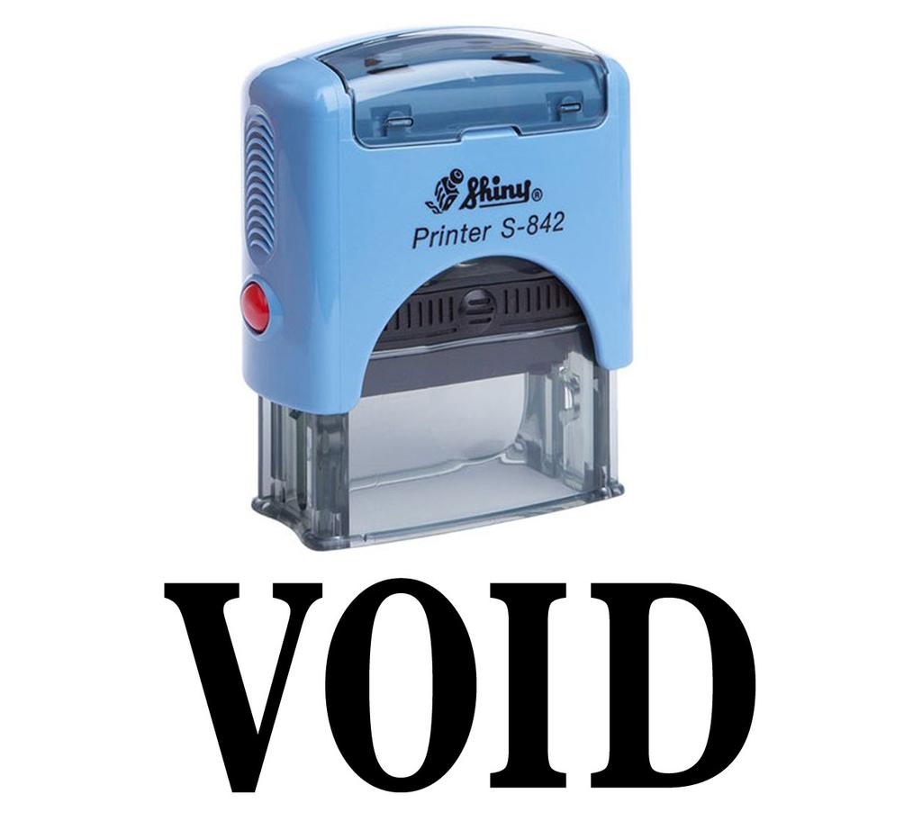 VOID Self Inking Rubber Stamp Office Stationary Custom Shiny Stamp