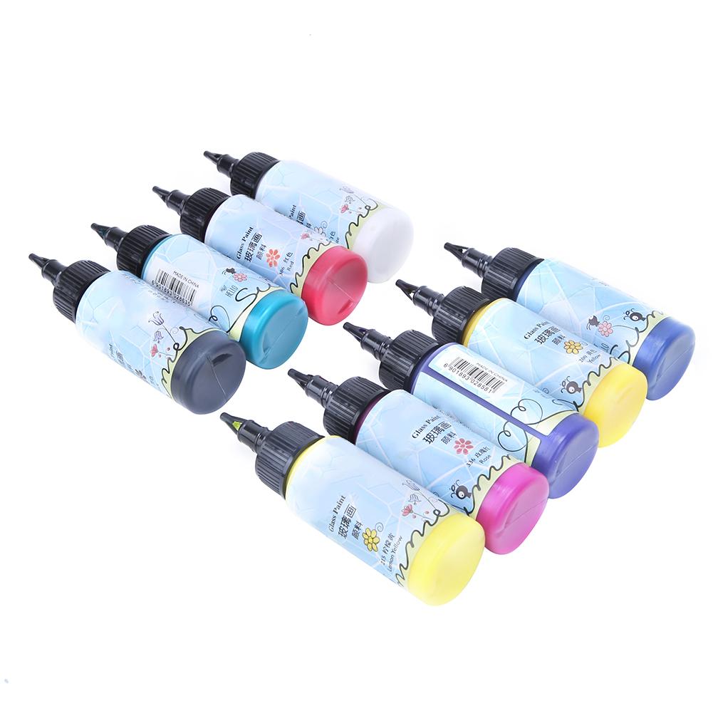 9 Цветов Краска для Рисования Акриловая Краска Пигмент для Рисования DIY Арт Принадлежности для Рисования A7009 Стекловидная Краска