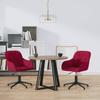 Vidaxl Swivel Dining Chairs, 2 Pcs, Wine Red, Velvet