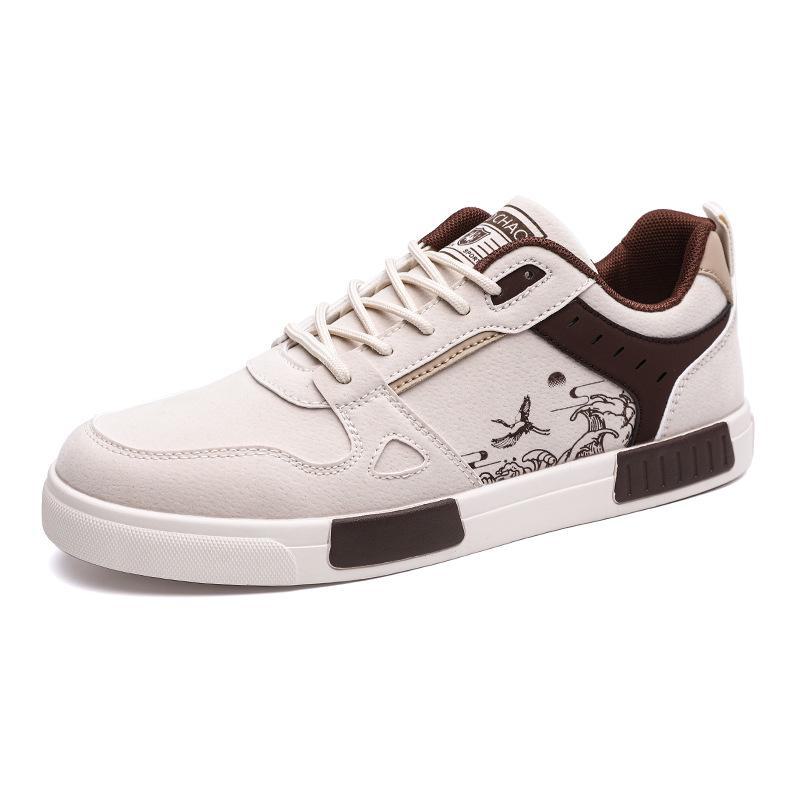 Chaussures de sport décontractées tendance pour hommes, à panneaux de velours, grande taille, toutes saisons.