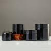 20g 30g 50g 100g Schwarzes Glas Kosmetikglas, Versiegelter Gesichtscremetiegel, Nachfüllbarer Hautpflegebehälter für Augenbalsam