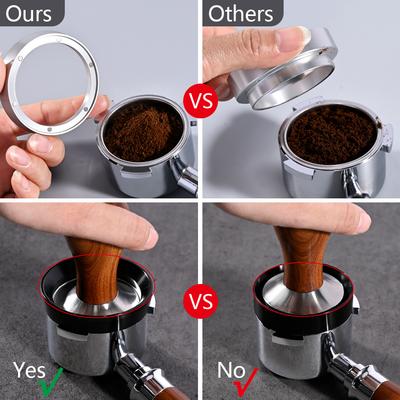 51/54/58mm Dosing Funnel with 6 Magnets Espresso Coffee Aluminum Dosing Ring Fits Portafilter Replacement Ring Barista Tools