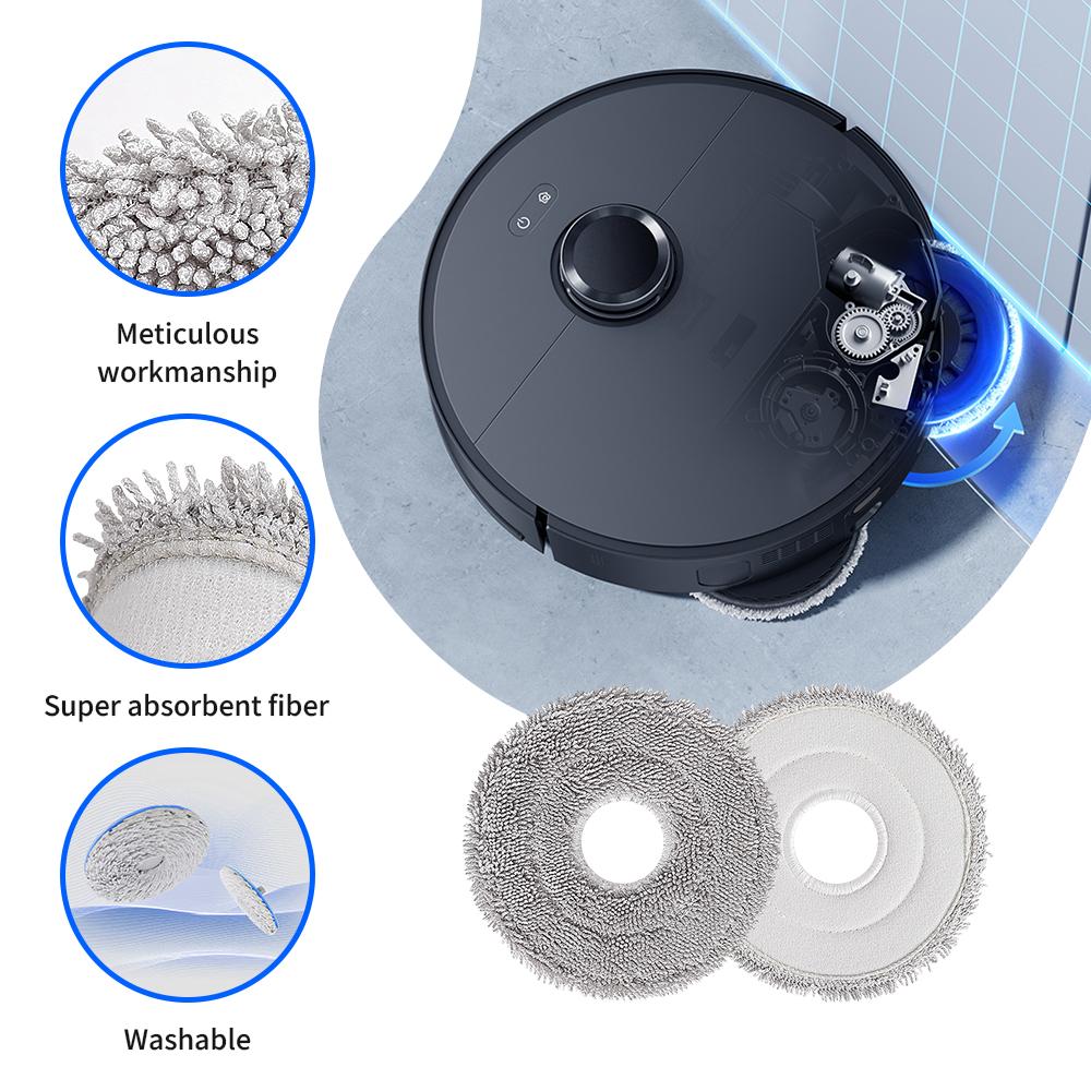 Hepa Filter Main Side Brush Spare Parts For Midea V12 Pro Sweeping Robot Vacuum Cleaner Dust Bag Mop Pad Home Accessories