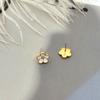 Manufacturer'S Supply Light Luxury High-End Plum Blossom Earrings Light Luxury Temperament Versatile Zircon Earrings Spot Women