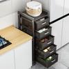 Multifunctional Movable Kitchen Storage Rack