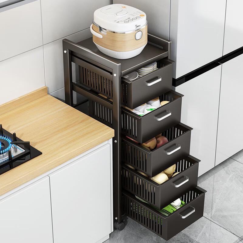 Multifunctional Movable Kitchen Storage Rack