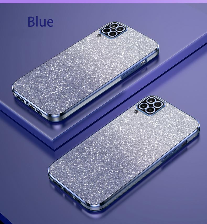 

Роскошный чехол с градиентным блестящим покрытием A 12 22 для Samsung Galaxy A12 A22 4G A22S 5G, женский силиконовый чехол на заднюю панель, бесплатная доставка Galaxy A22 4G синий