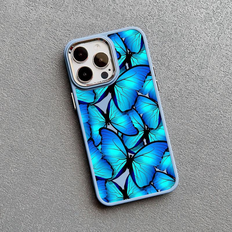 Animal Chromatic Colour Butterfly Print Silicone Phone Case For iPhone 13 12 Mini 11 Pro Max 16 15 14 Plus Pro Max XR XS X Cover