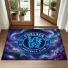 Chelsea FC Design Crystal Velvet Rug Soft Decorative Mat for Bedroom Entrance