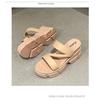 Women's Summer Platform High-Heeled Sandals: Stylish Slip-On Flip Flops with Thick Soles and Versatile Elevation.