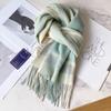 100 pure wool scarves women's winter new birthday gift Christmas New Year's Day red couple scarf plaid