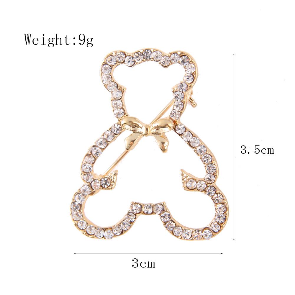 Korean Winnie the Pooh Diamond Brooch Corsage for Women - XZ050