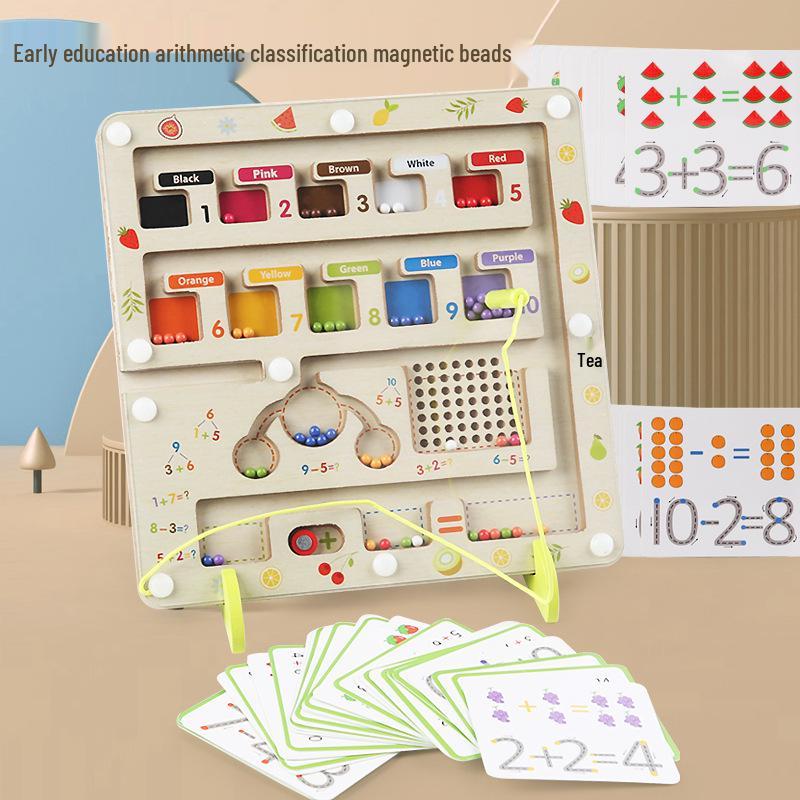 

Magnetic Bead Maze: Educational Counting & Color Recognition Toy for Toddlers