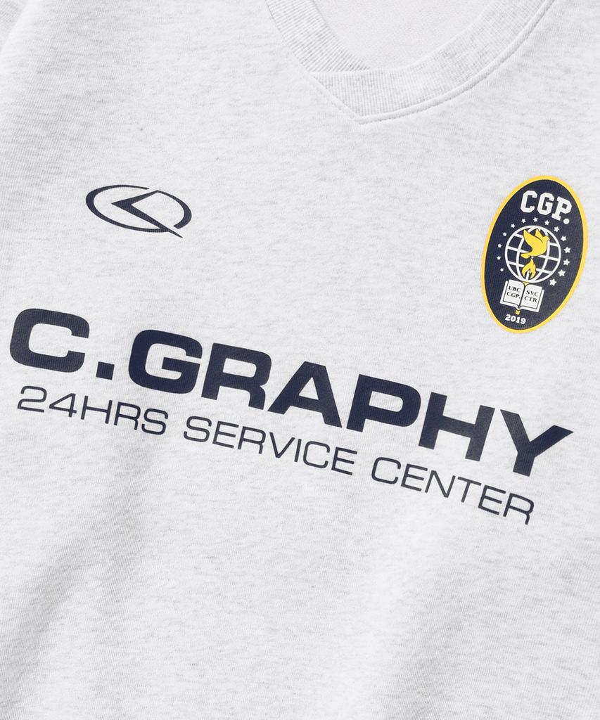 CGP 24H Track V-Neck Sweatshirt_Light Gray
