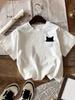 Cat Print Crew Neck Tshirt Casual Short Sleeve Tshirt For Spring Summer Unisexs Clothing