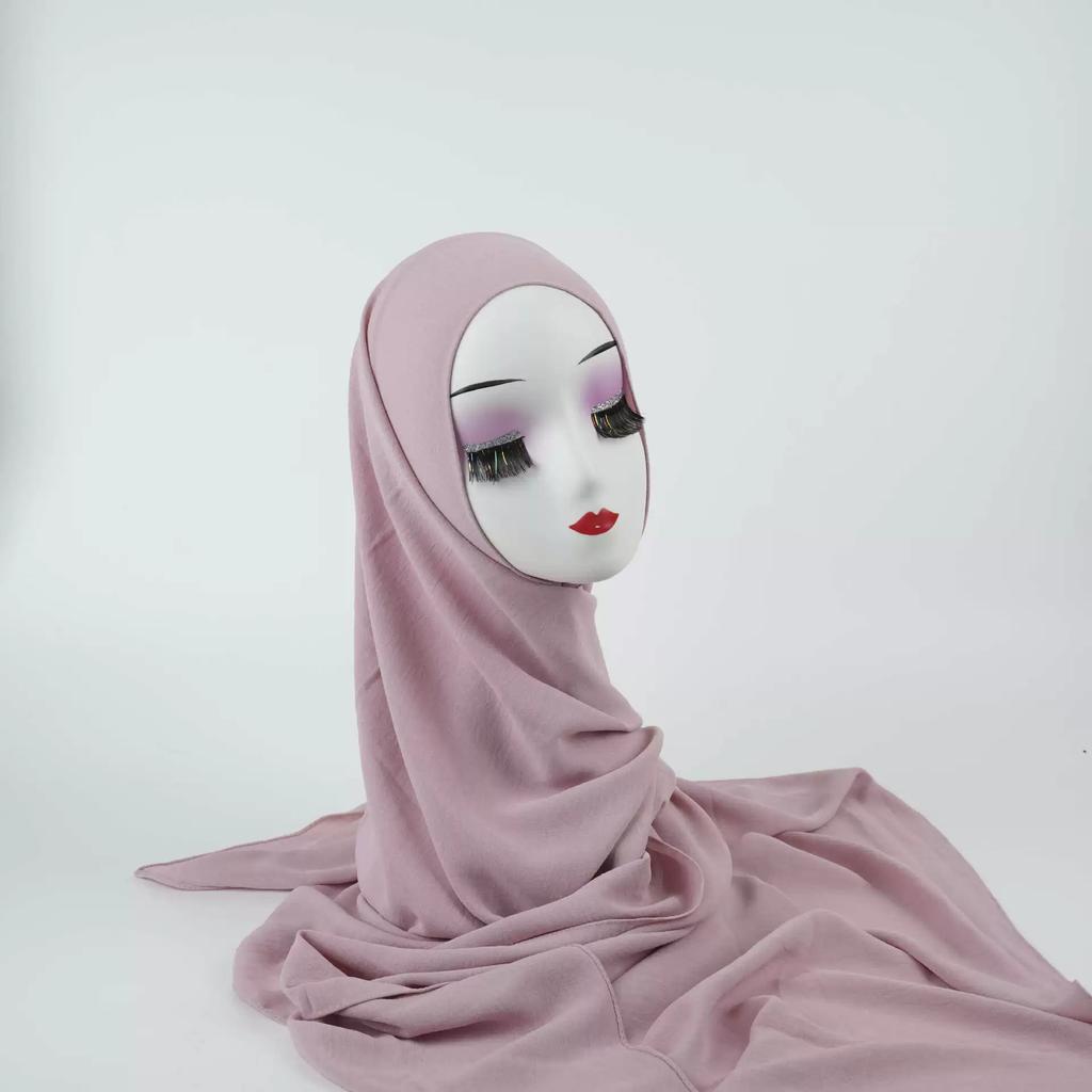 Fashion Strechy Cotton Jersey Hijab For Women Muslim Scarf Plain Long Shawls Islamic Turban Headbands Foulard New Headscarf Wrap