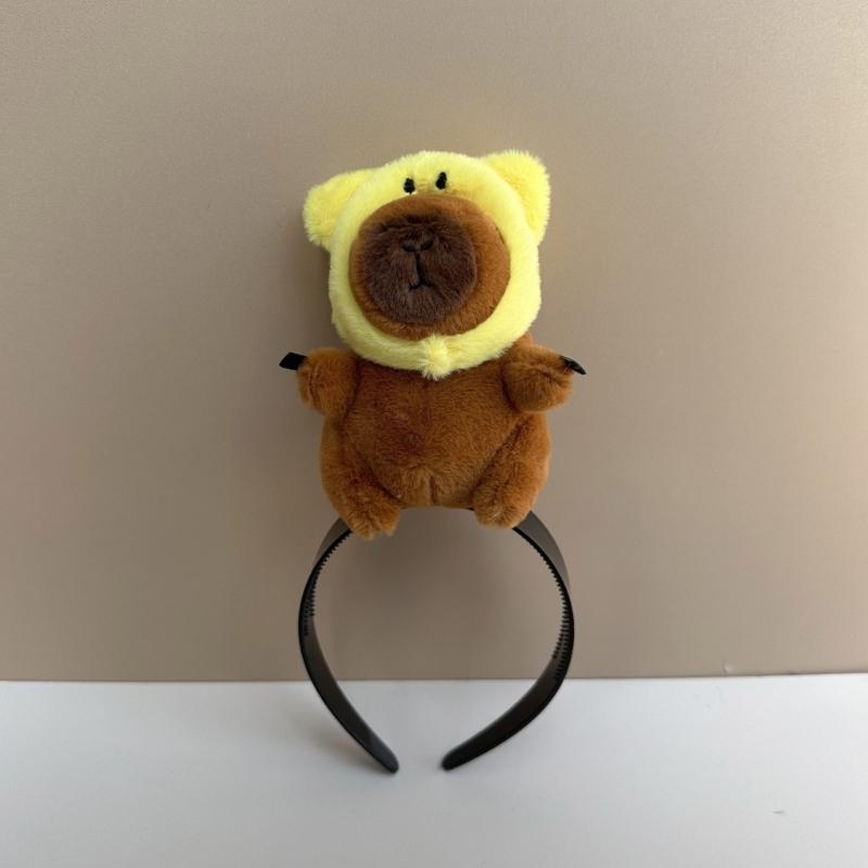 Lustiges Haarband Cartoon Capybara Haarband Pony-Clip Haarreif für Bühnen-Make-up Party Kostüm Stirnband