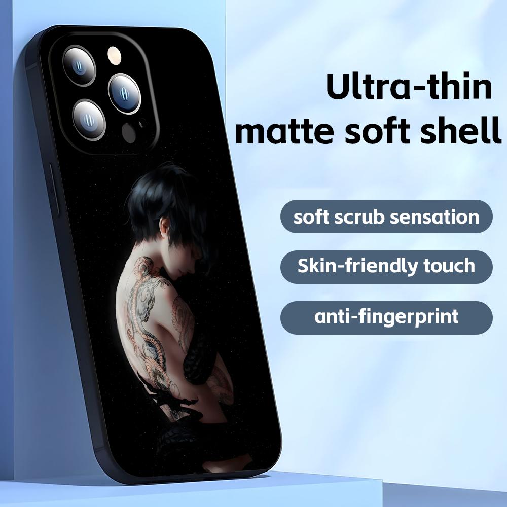 Ghostblade wlop Phone Case For iPhone17 16 16e 15 14 13 12 11 Plus Mini Pro Max Soft black Shockproof Cover
