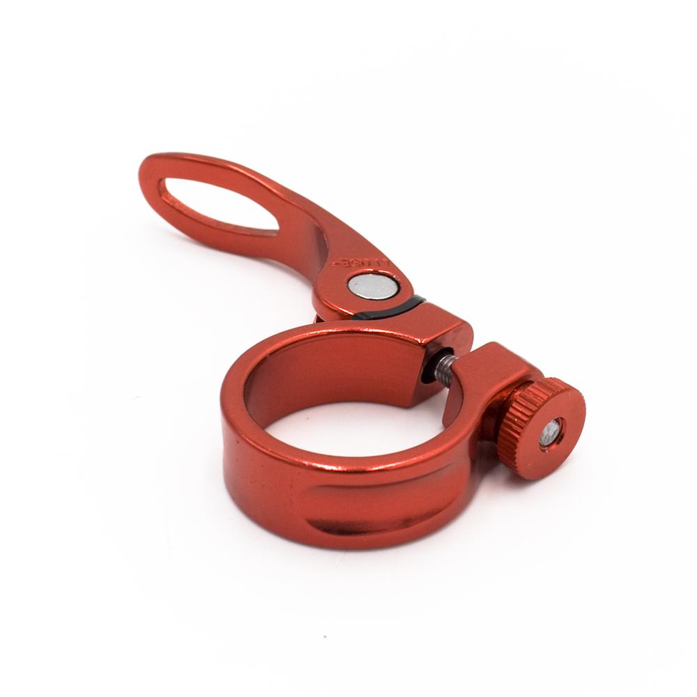 Obejma Podsiodłowa 31,8 Mm, Aluminium, Czerwona Z Zaciskiem
