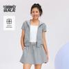 Benlai Women's Antibacterial Hooded Short-Sleeve Jacket BNT150002