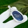 Pierre Précieuse Sodalite Naturelle Bijoux Indiens Pendentif en Argent Sterling 925 Pour Femmes