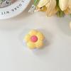 Solid Color Flower Mobile Phone Airbag Bracket Mirror Sticker Flip Glass Makeup Mirror Sticker Telescopic Ring Simple