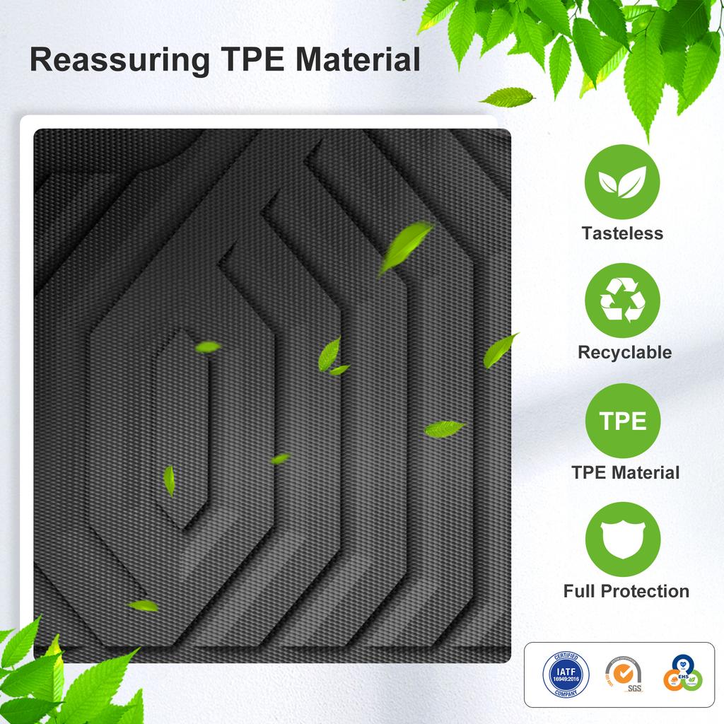 Smabee Left Drive for AITO M5/Seres 5 2022-2024 TPE 3D Car All-Weather Floor Mats Trunk Pad Backrest Liner Accessories Black