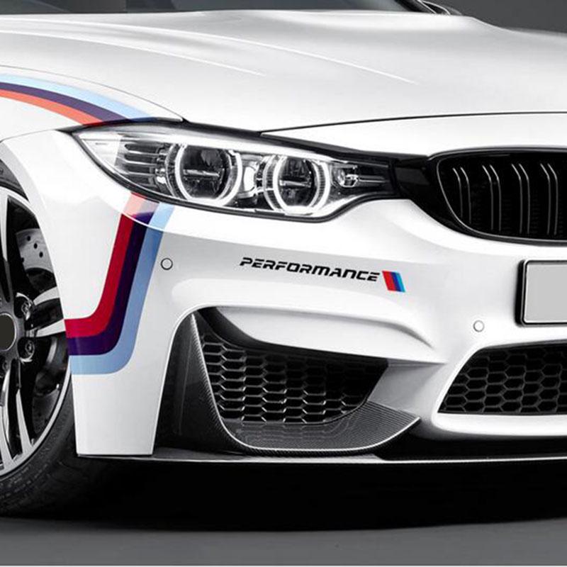 2PCS M Performance Bumper Windows Stickers Rear Trunk Decals For BMW X7 X3 X4 X5 X6 3 4 5 6 7 Series Z4 M M3 M5 M6 E38 E39 E46 E53 E60 E61 E64 E70 E71