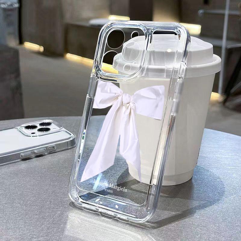 Shockproof Soft Clear Phone Case For Xiaomi Redmi Note 12 13 Pro Plus 12S 11S 11 10S 10 Redmi 12 13C Cute Colorful Bowknot Cover