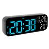 Digital Clock Dual Display Voice Control 3 Adjustable Brightness Date Temp Display Countdown LED Electronic Alarm Clock