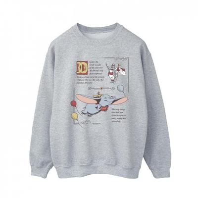 Mens Dumbo Story Book Page Sweatshirt