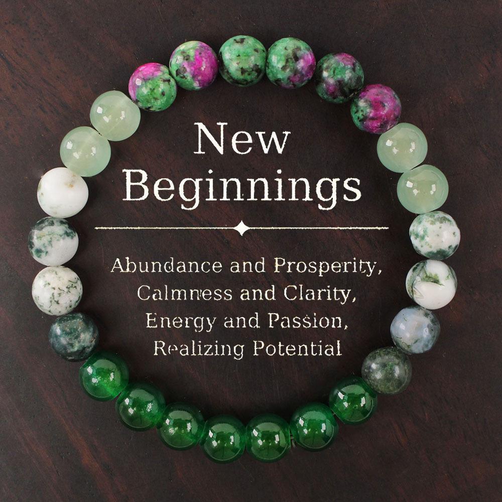 

Браслет из натуральных камней рубина и изумруда 8 мм - Украшения для йоги и спорта