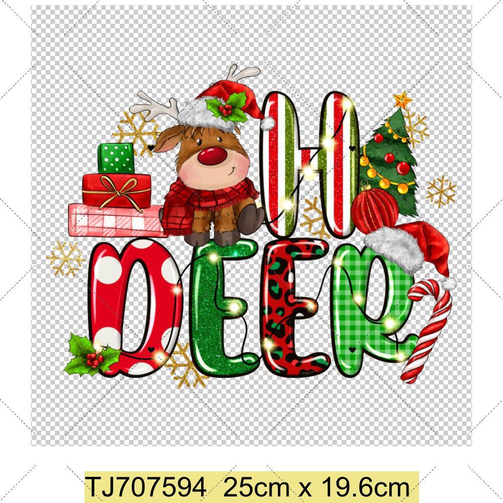 Heiße Weihnachts-Aufbügelbilder Weihnachtsmann-Aufnäher DIY-Zubehör Hoodies Jeans Kunsthandwerk Bügeln Wärmeübertragungs-Aufkleber Aufnäher