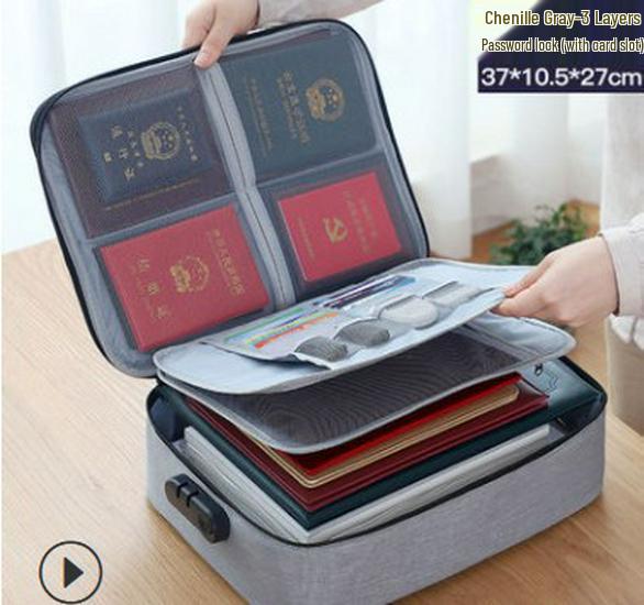 Multi-Functional Oxford Cloth Document & Storage Bag for Men and Women